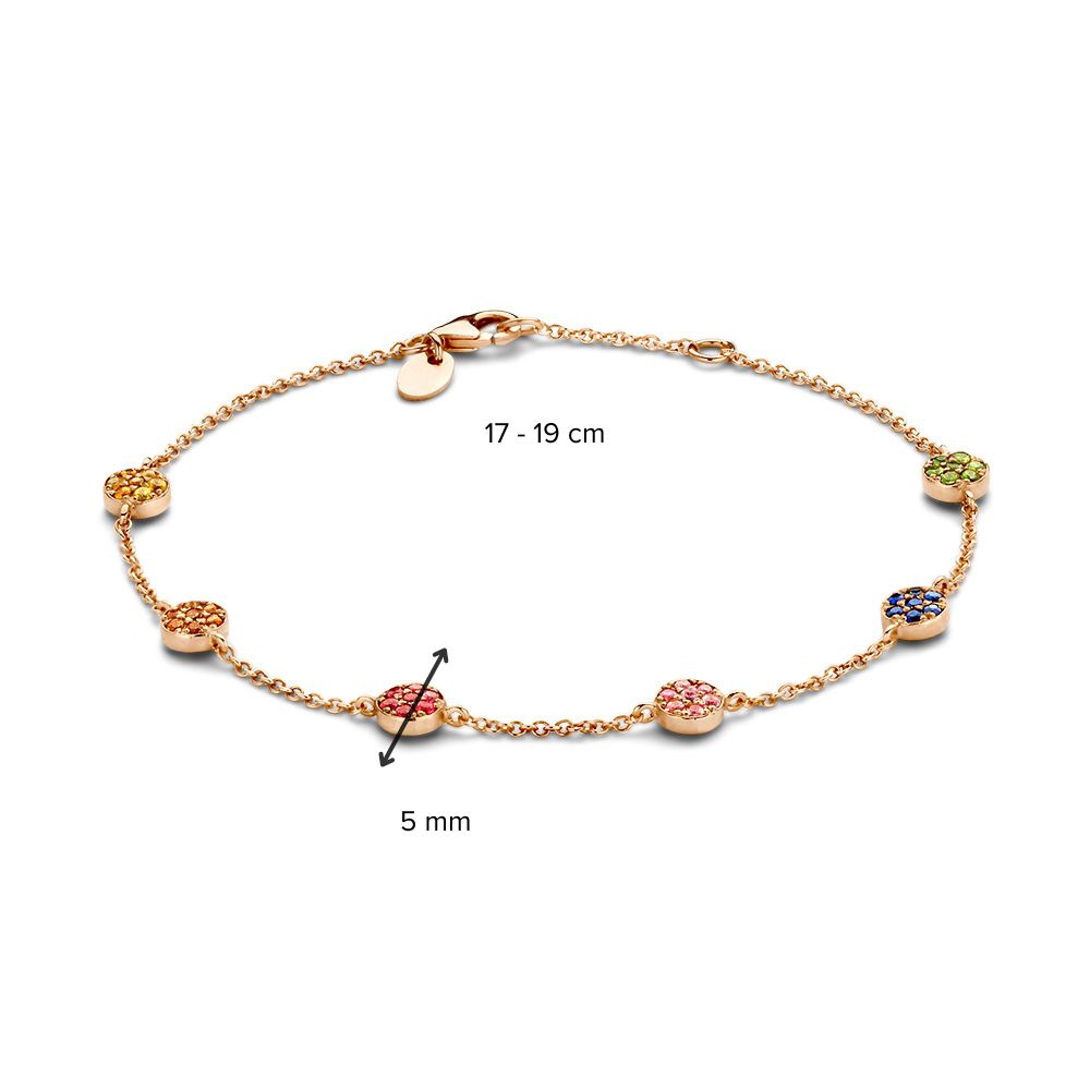 Roségoldenes Armband mit Regenbogensaphiren – Van der Kooij Luxuriöses Schmuckstück