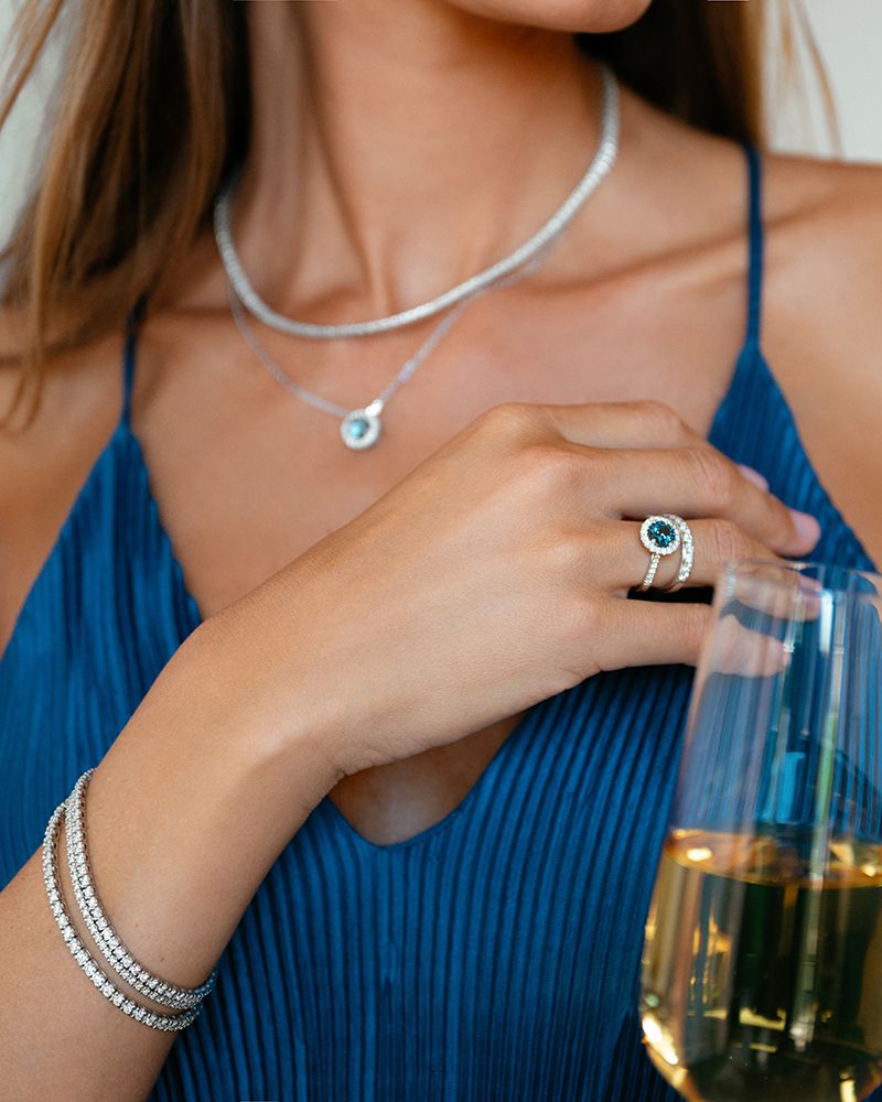 Weißgoldarmband mit Brillanten 0,95 ct - Elegantes Damenaccessoire 14 Karat