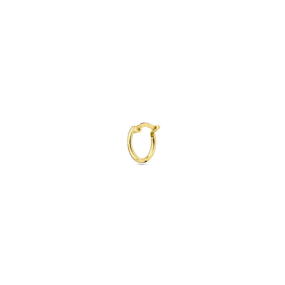 Kleiner Klapp-Ohrring aus 14K Gelbgold mit einem Durchmesser von 12 mm