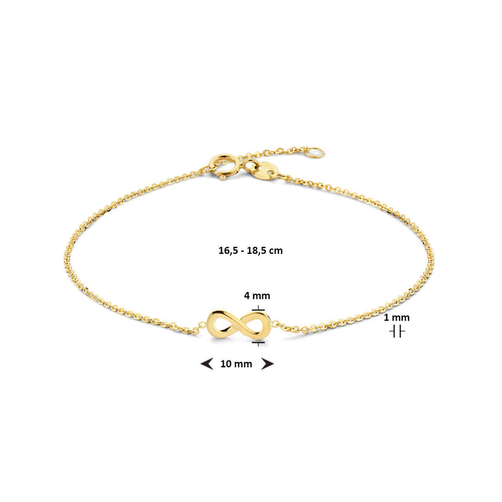 Goldarmband Damen Infinity 14K