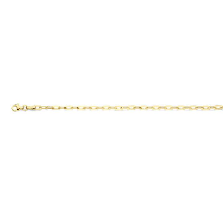 Van der Kooij Collection – Halskette Büroklammer 3 mm 45 cm 14 K Gelbgold