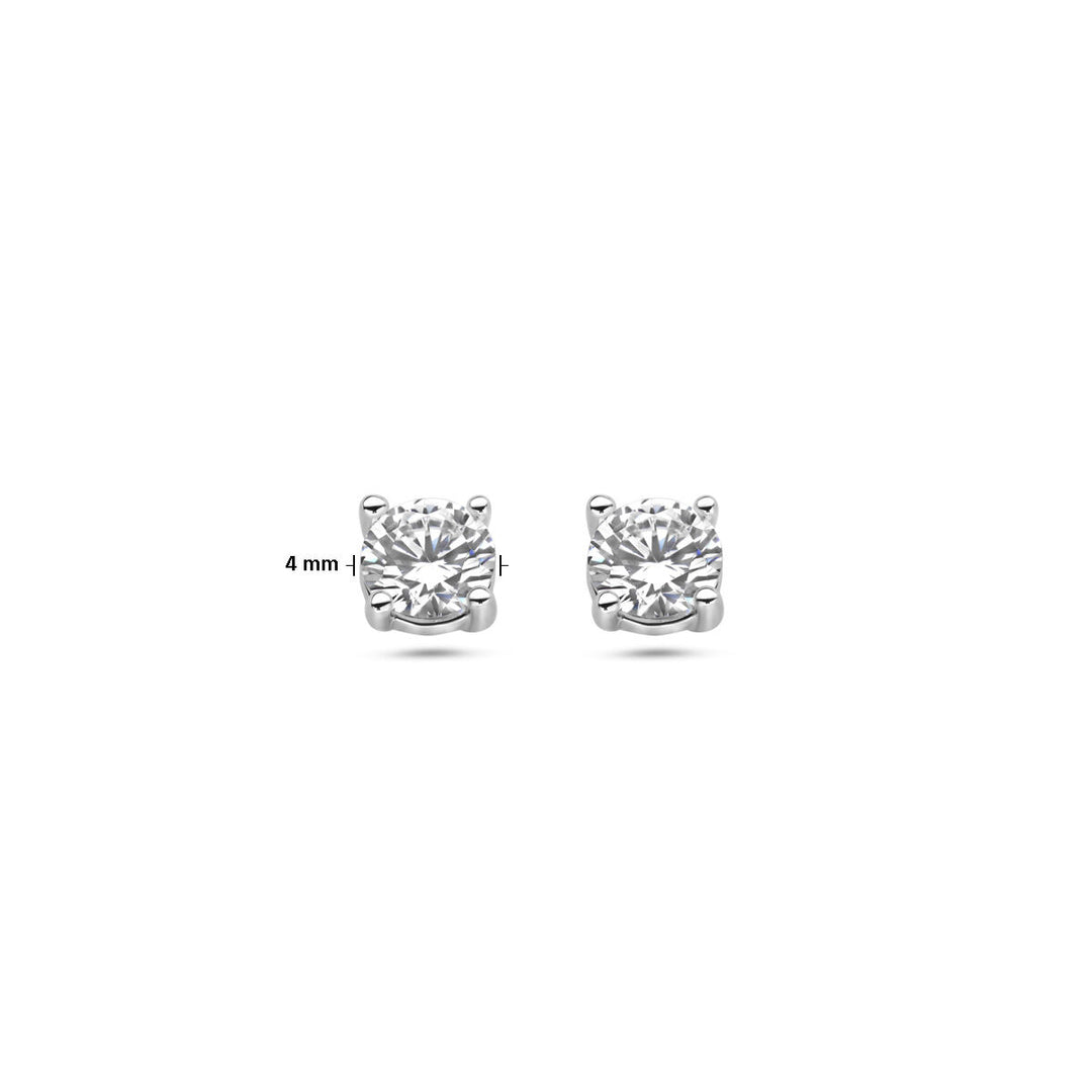 Ohrstecker Zirkonia Silber rhodiniert