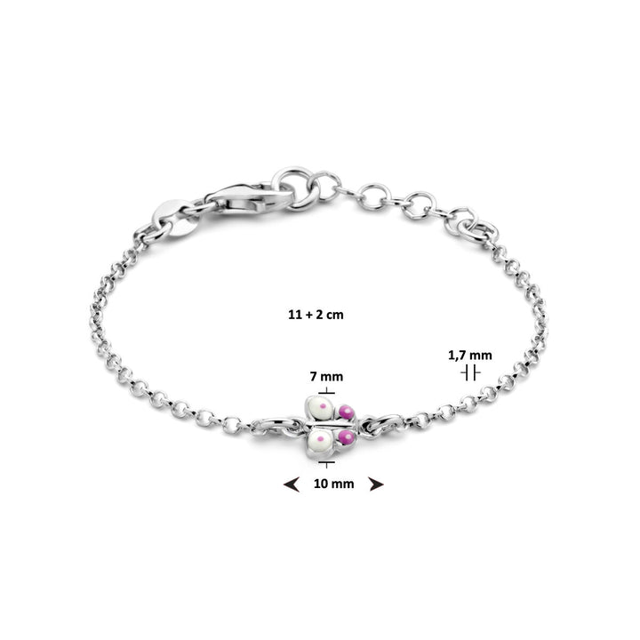 Armband Schmetterling 11 + 2 cm Silber rhodiniert