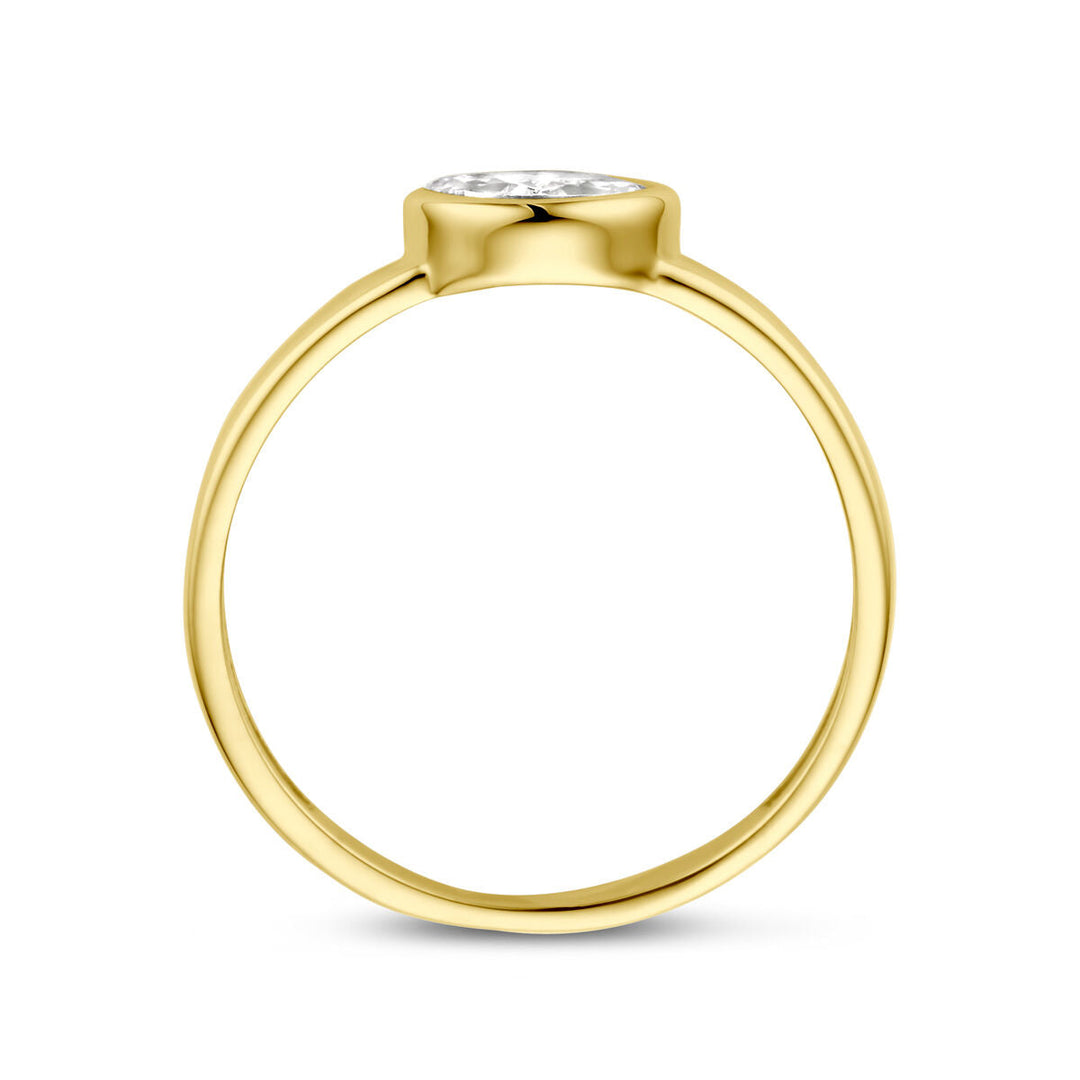Samenring Zirkonia 14K Gelbgold