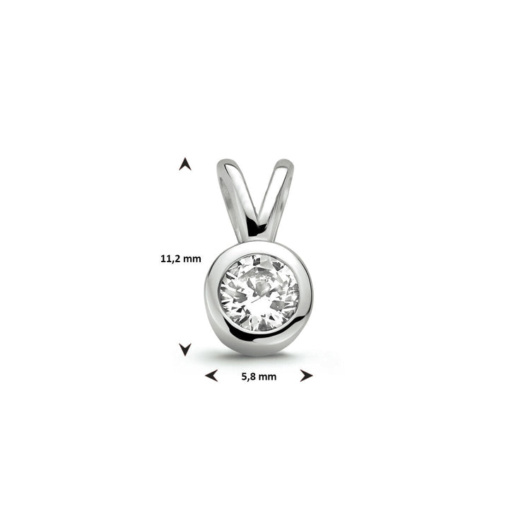 Anhänger Zirkonia Silber rhodiniert