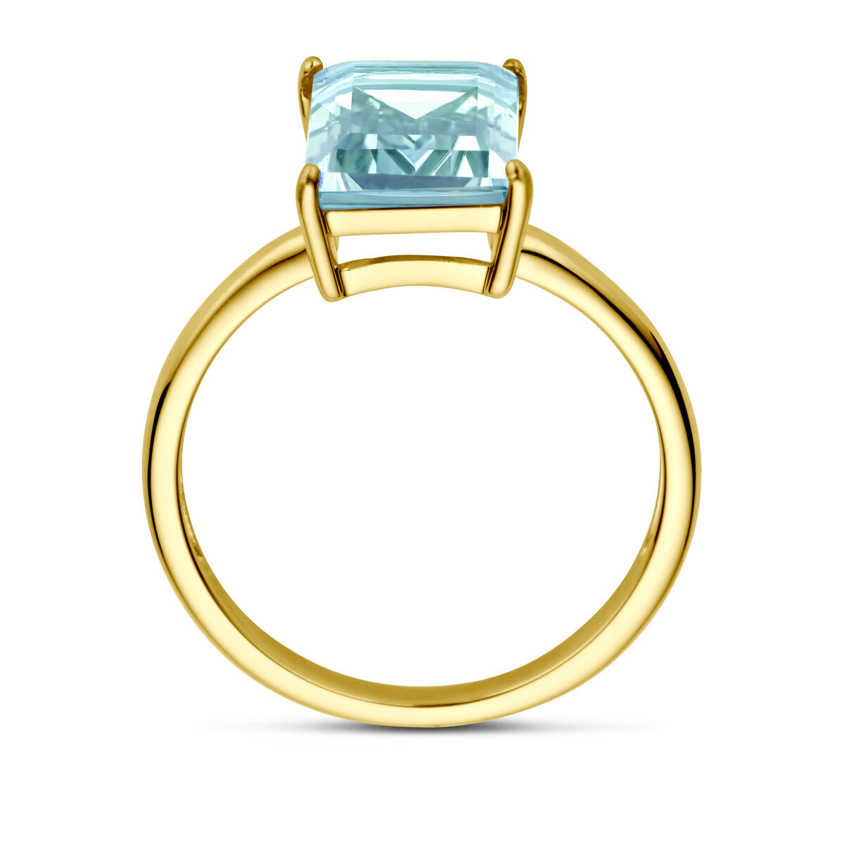 Ring Blautopas 14K Gelbgold