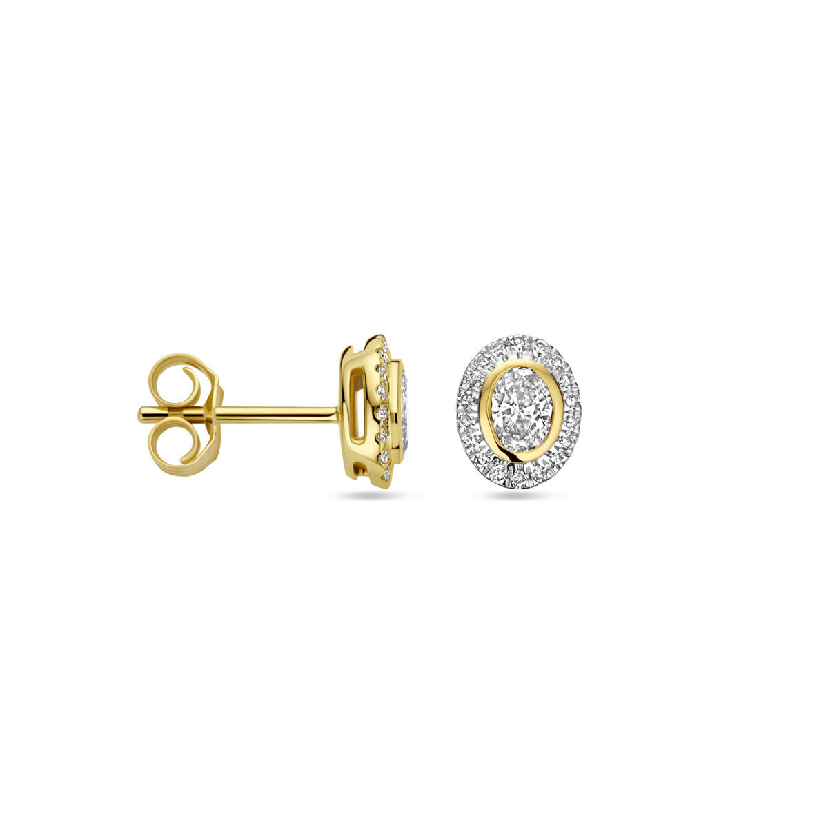 Ohrstecker Diamant 0,50 ct (2x 0,25 ct) H SI 7,5 mm 14K Gelbgold