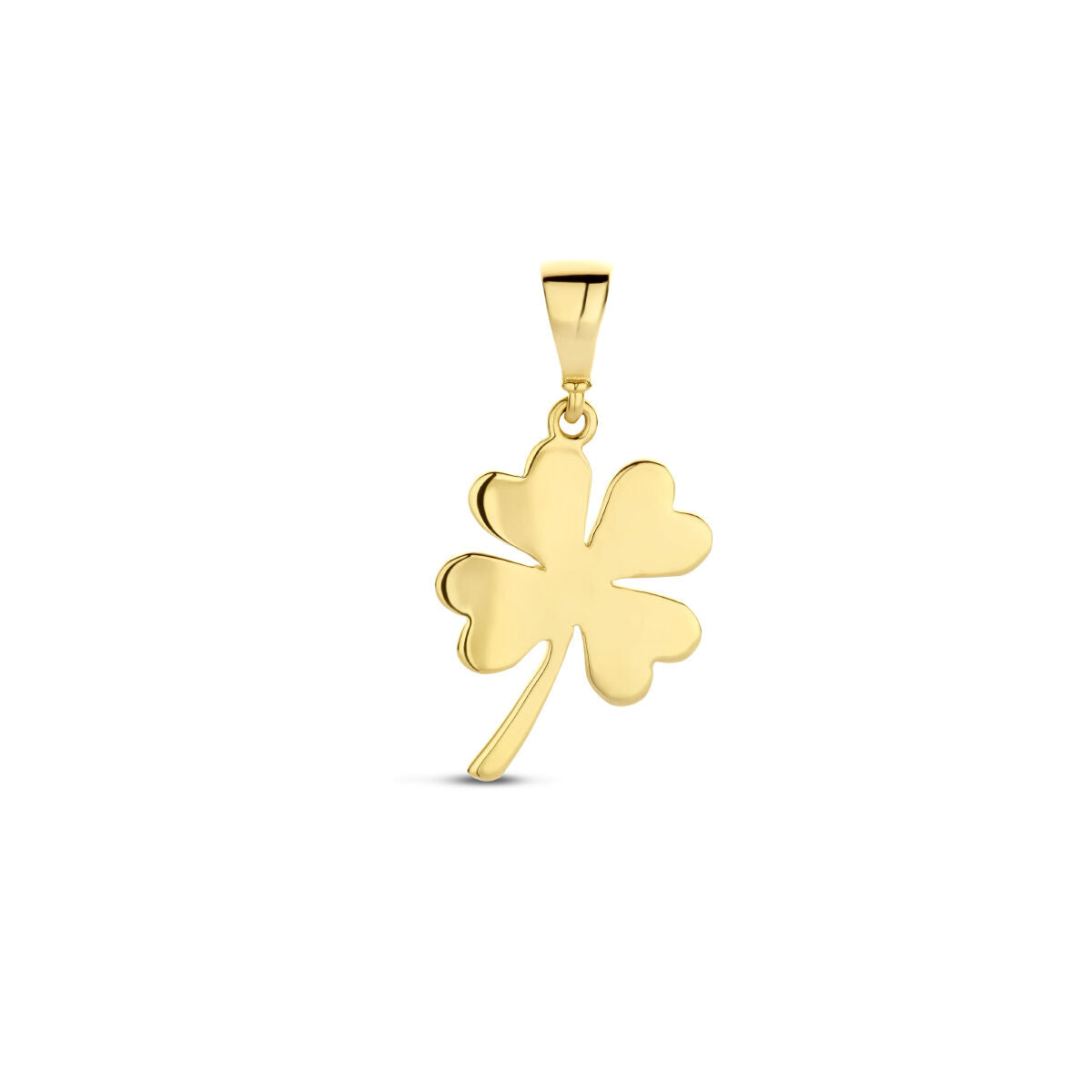 Hänger in Form eines vierblättrigen Kleeblatts aus 14K Gelbgold