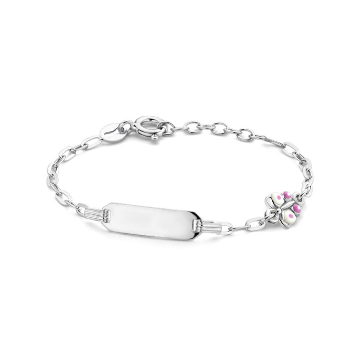 Babyarmband Silber Schmetterlingsplättchen 5,0 mm rhodiniert