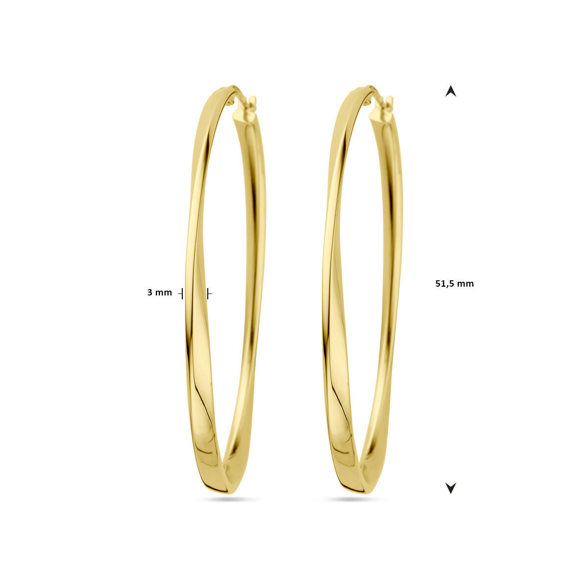 Ohrringe 14K Gelbgold