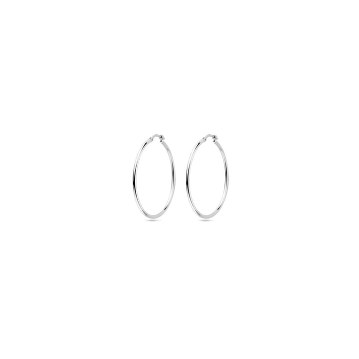 Ohrringe Rundrohr 1,5 mm Silber rhodiniert