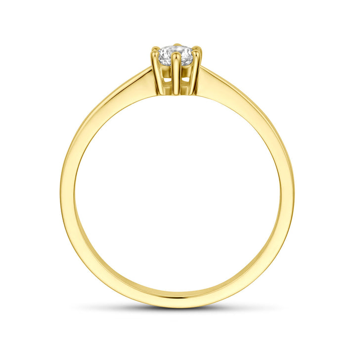 Ring Zirkonia 14K Gelbgold