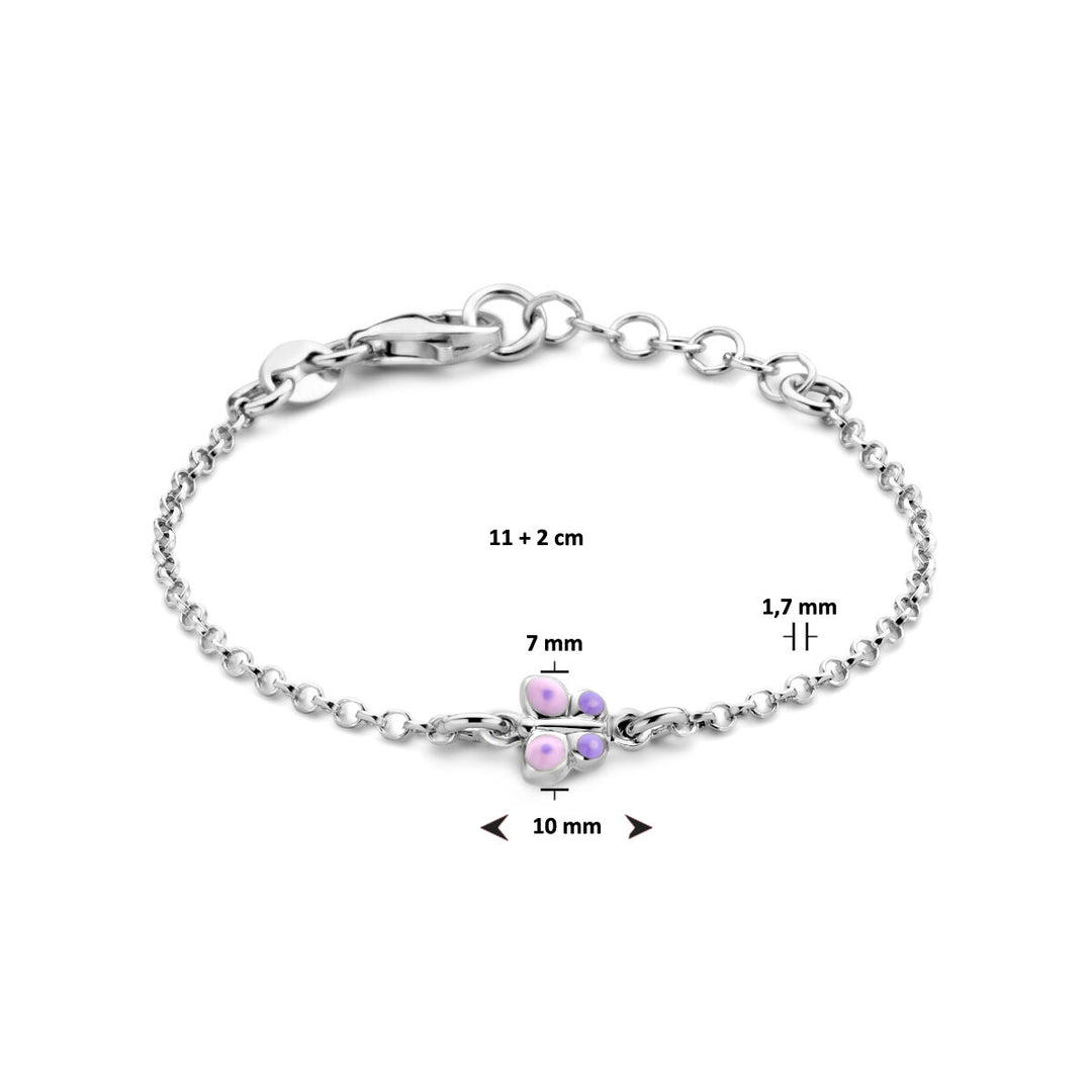 Armband Schmetterling 11 + 2 cm Silber rhodiniert