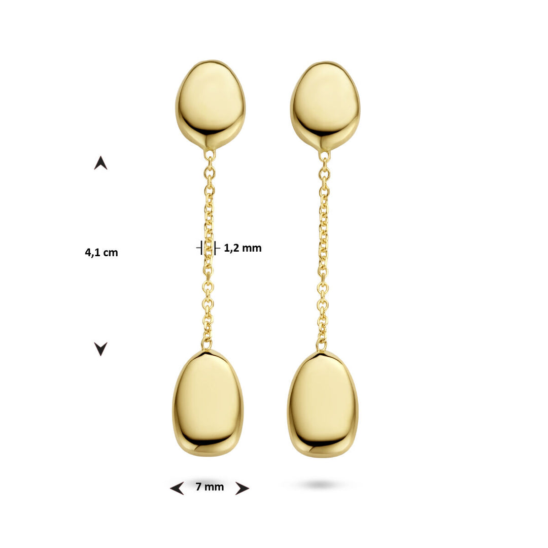 Ohrringe kugelförmige Elemente 14K Gelbgold