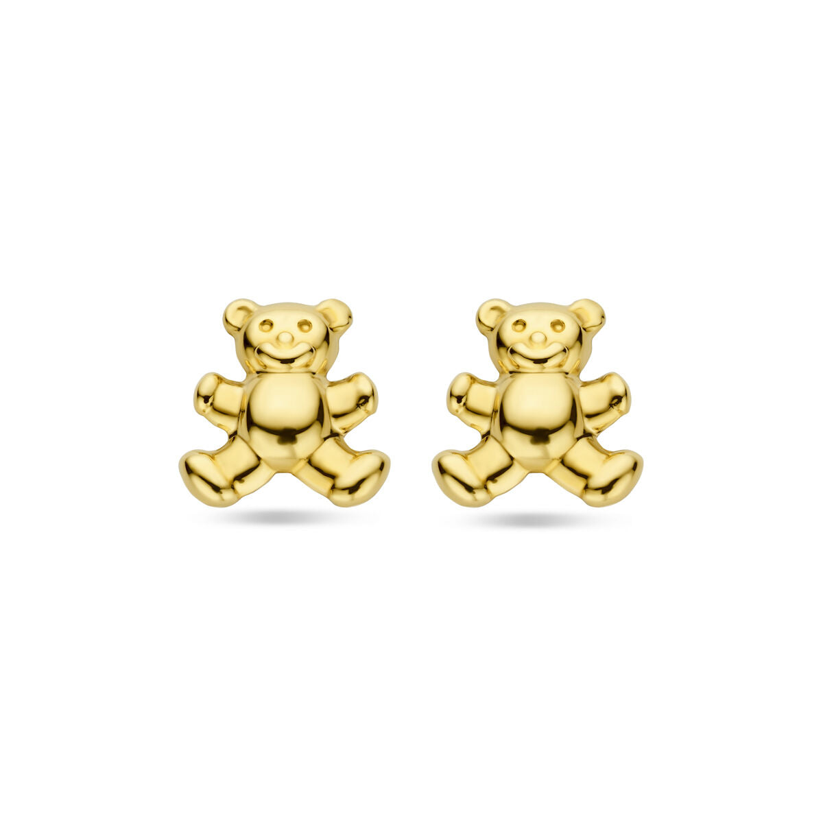 Ohrstecker in Form von Bären aus 14K Gelbgold, 6,0 mm groß