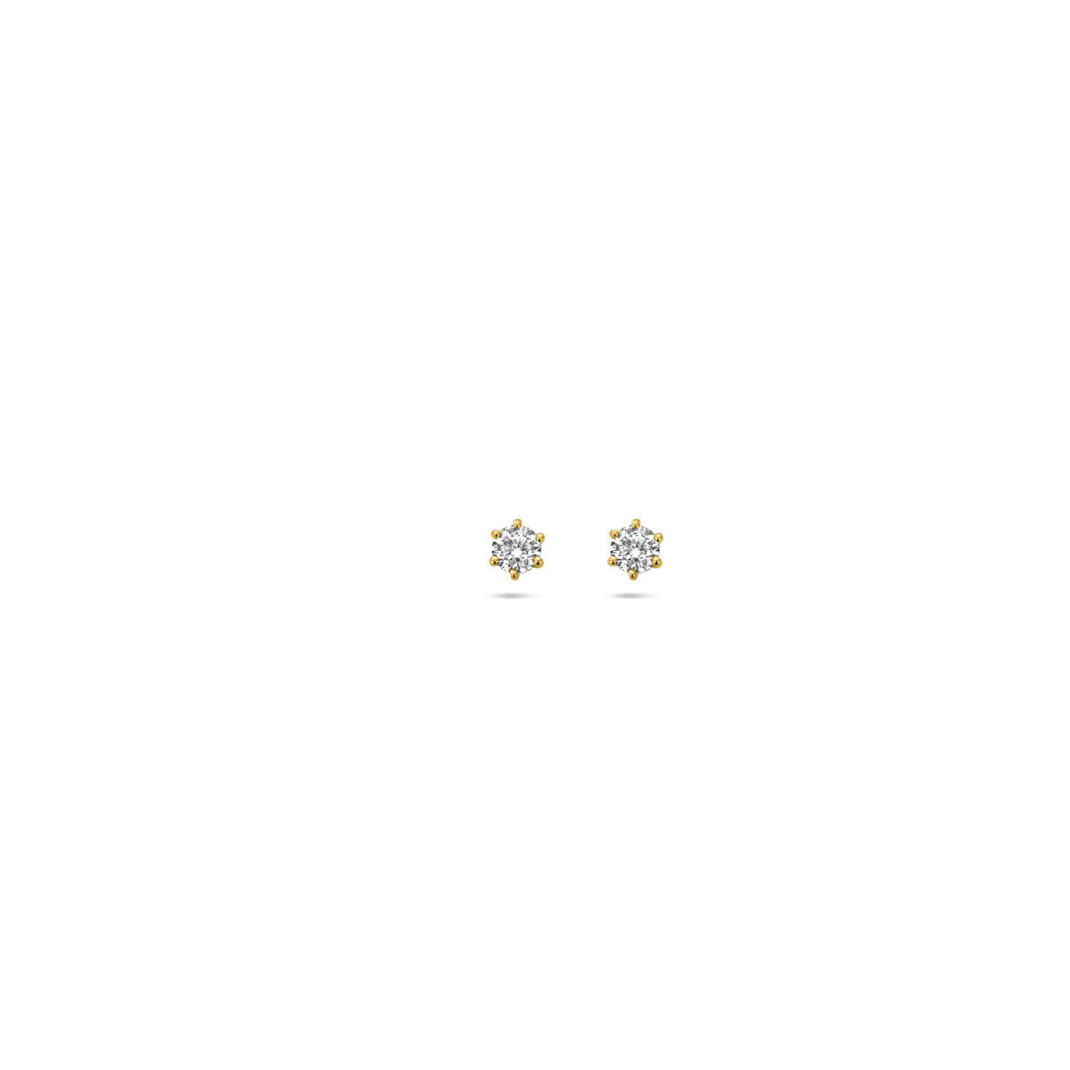 Ohrstecker aus 14K Gelbgold mit Diamanten in H SI, funkelndes Design in Sternform