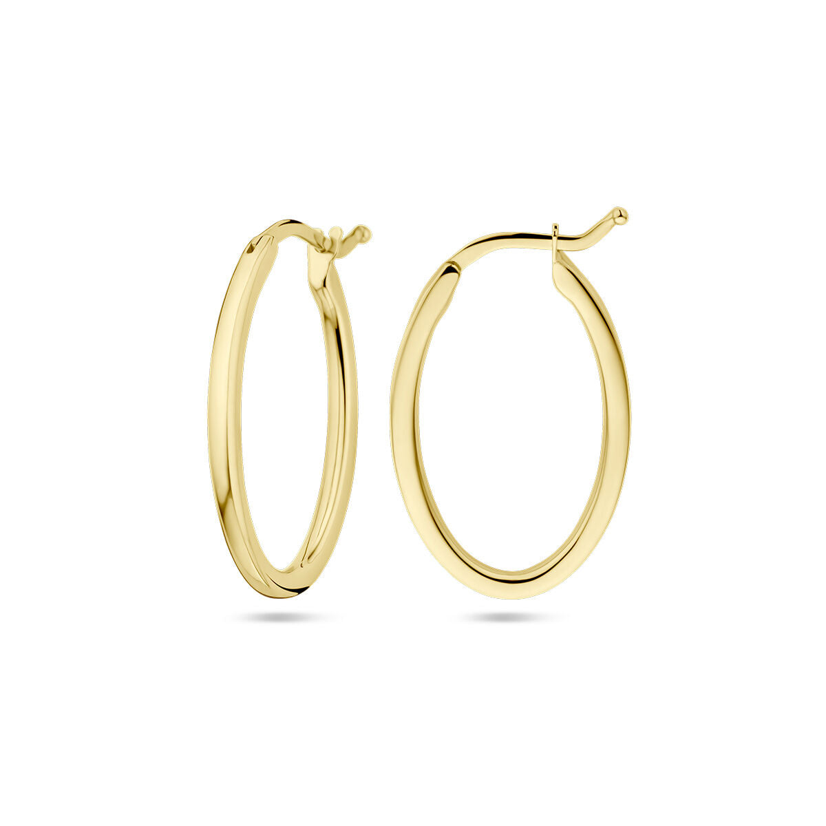 Ohrringe oval 14K Gelbgold