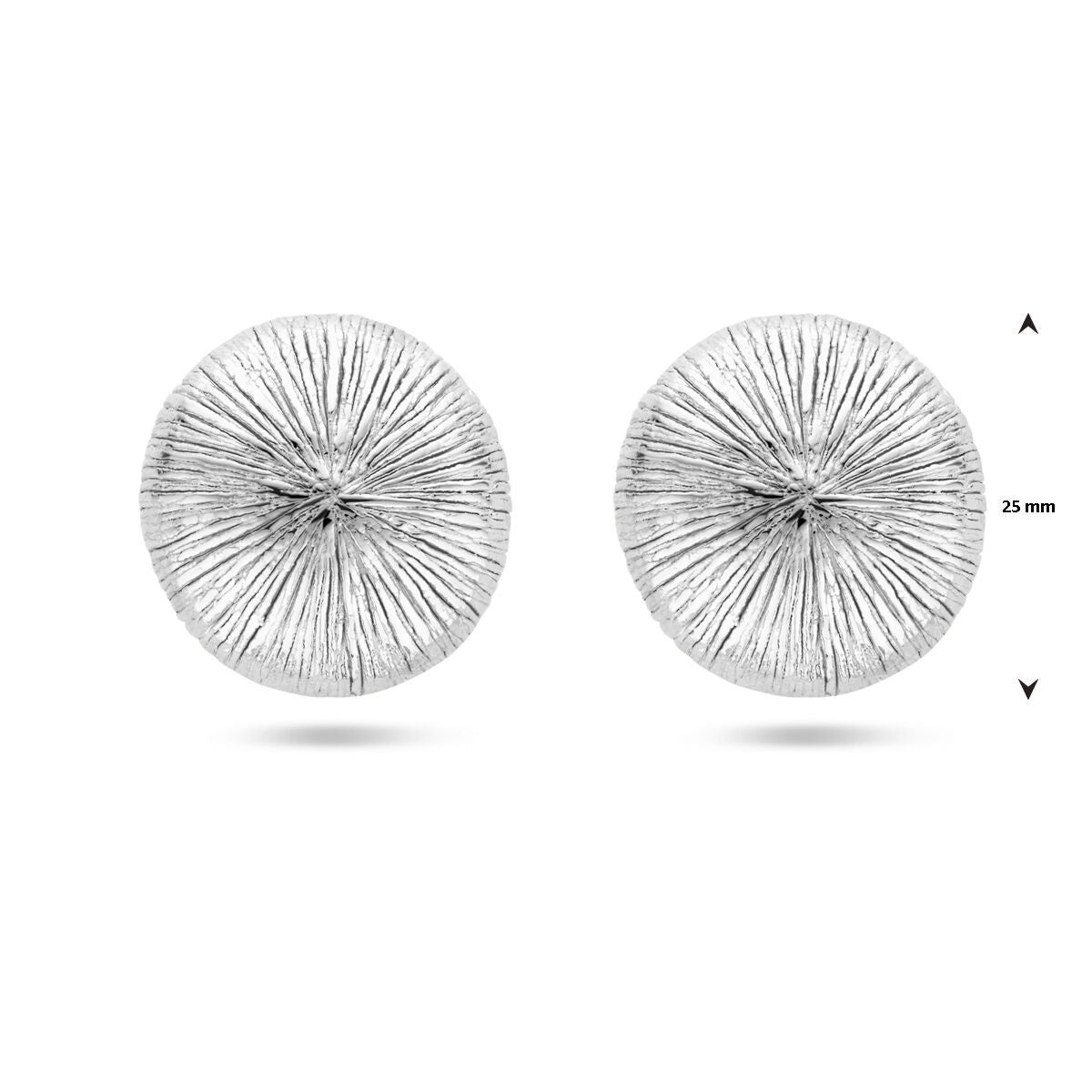 Ohrstecker 25 mm rhodiniertes Silber