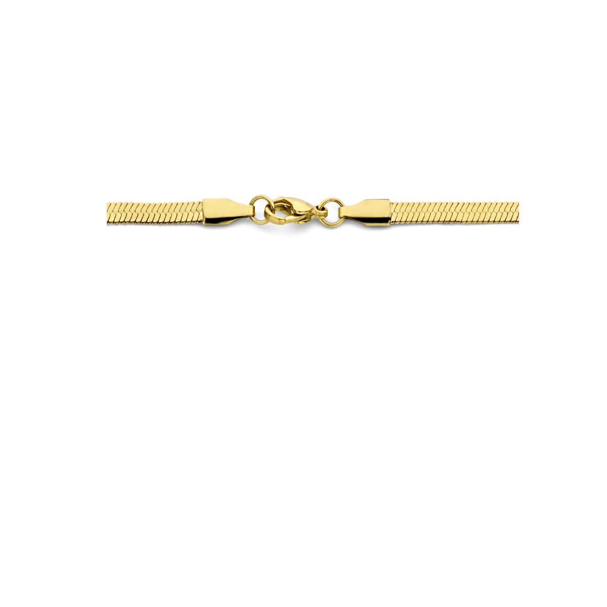 Halskette Schlange flach 4,2 mm 42 + 4 cm ionenplattierter Edelstahl