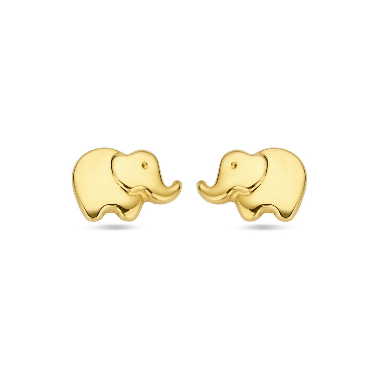 Ohrstecker in Form von Elefanten aus 14 Karat Gelbgold, 5 mm groß