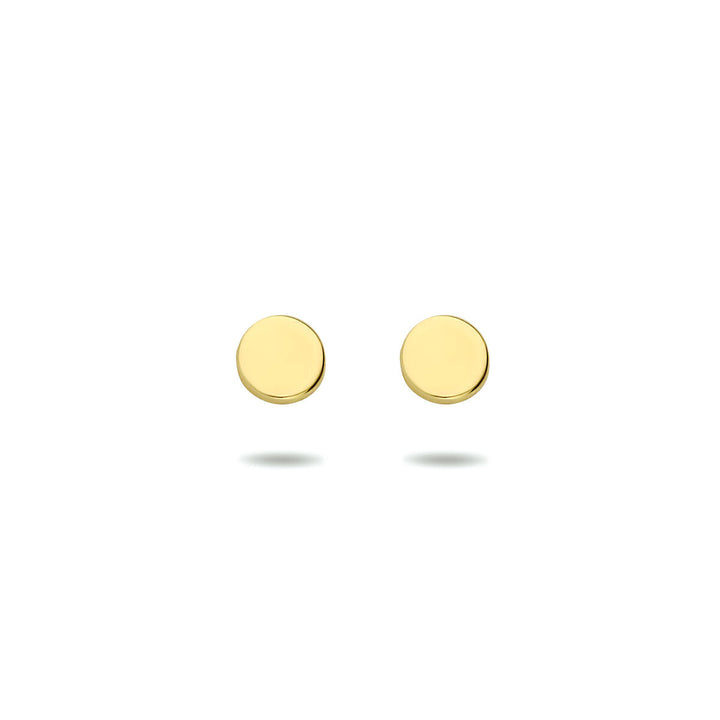 Ohrstecker rund 14K Gelbgold