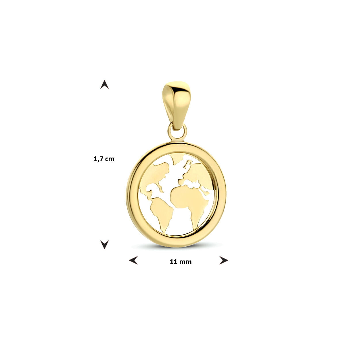 Anhänger Globus 14K Gelbgold