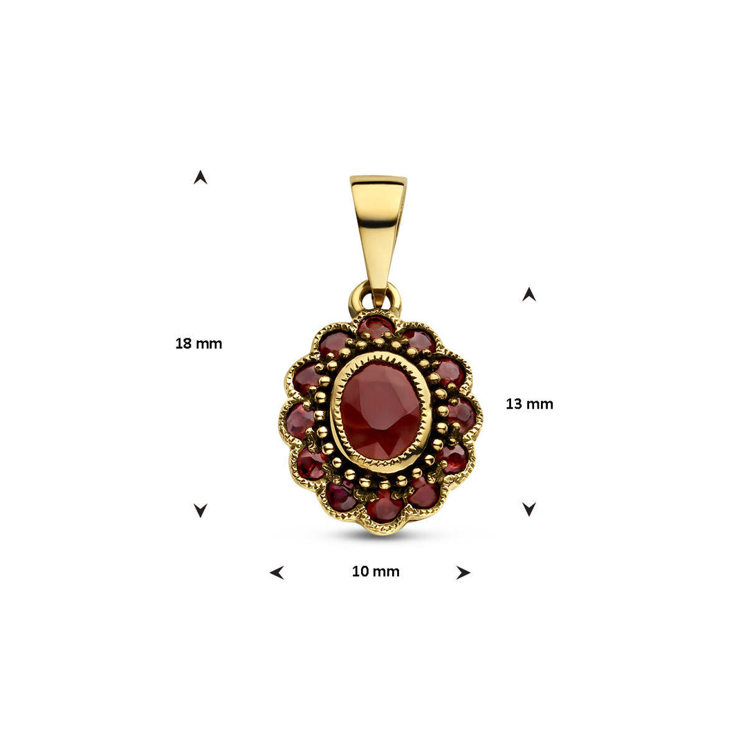Anhänger Rubin 14K Gelbgold