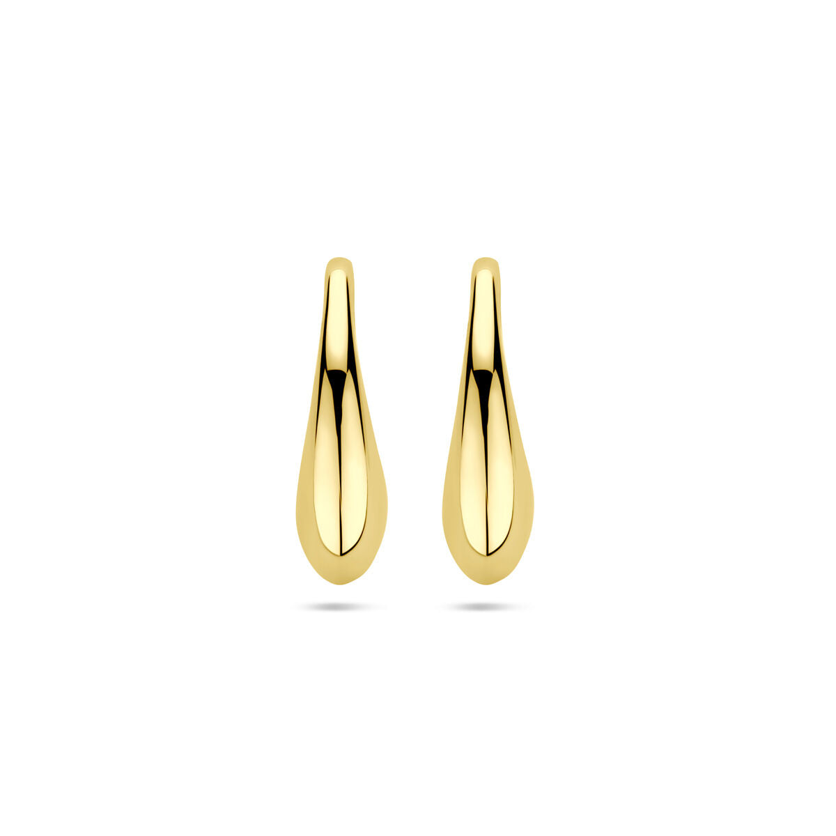 Ohrhänger in Tropfenform aus 14K Gelbgold mit französischem Haken, 16,5 mm lang