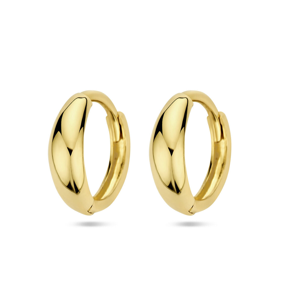 Klapp-Ohrringe aus 14K Gelbgold mit glänzender Oberfläche