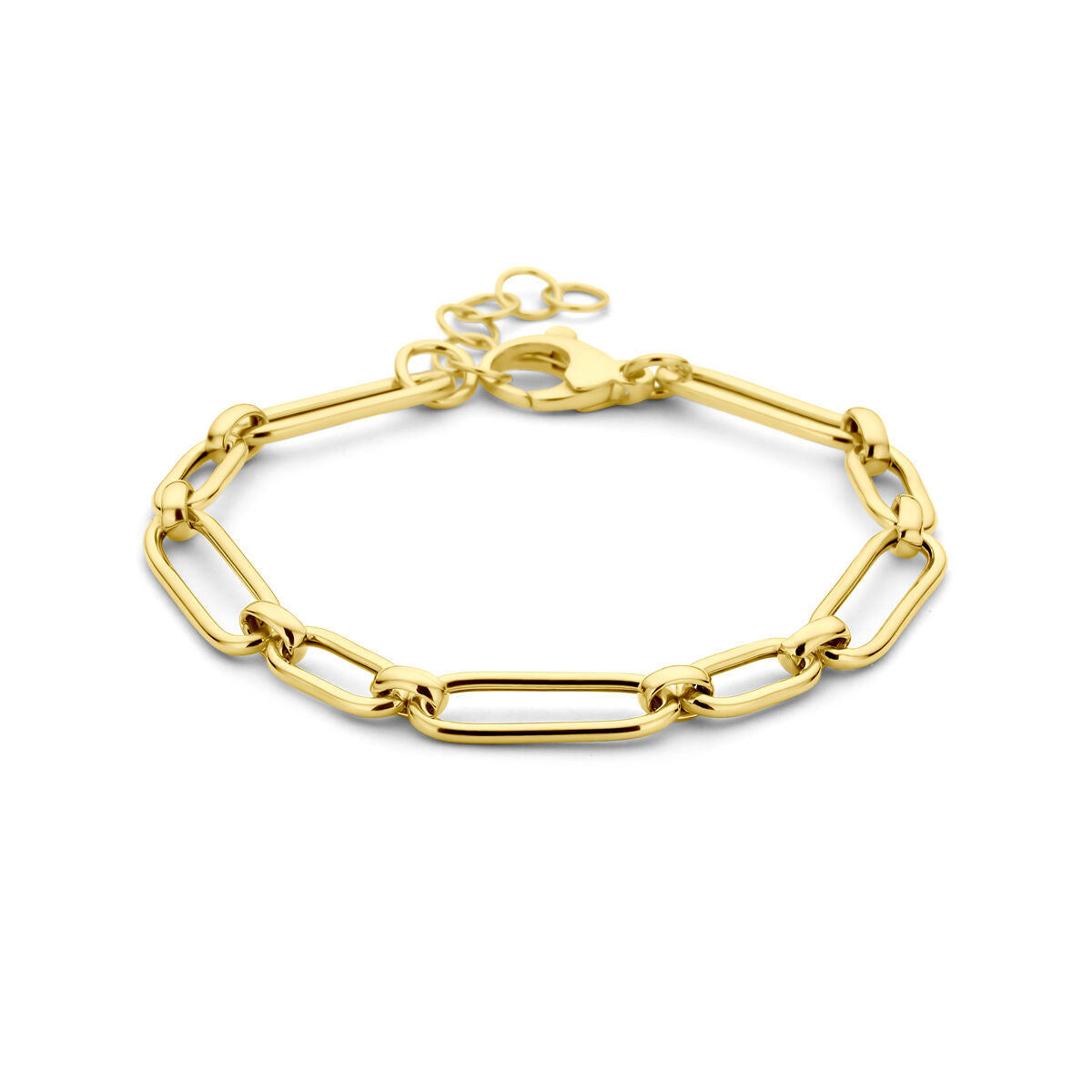 Armband aus vergoldetem Silber mit einer Breite von 6,0 mm und einer Länge von 17 + 2 cm