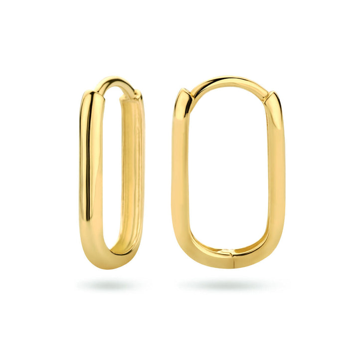 Tropfenohrringe Büroklammer 14K Gelbgold