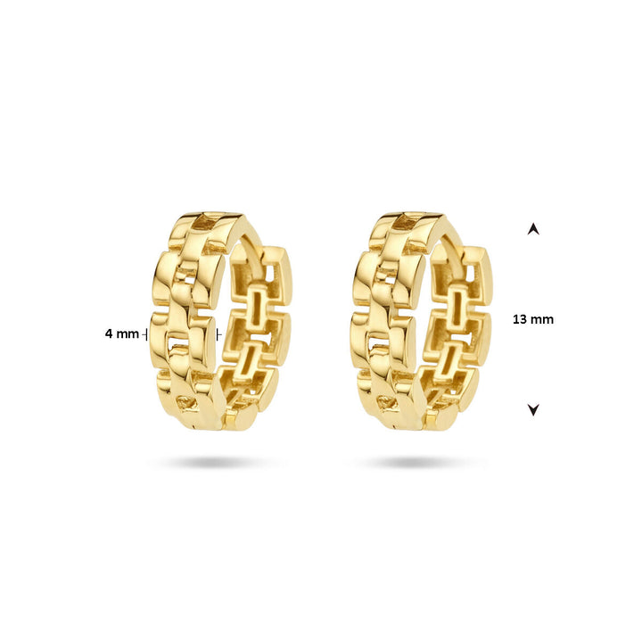 Ohrhänger mit Gliedermotiv aus 14-karätigem Gelbgold