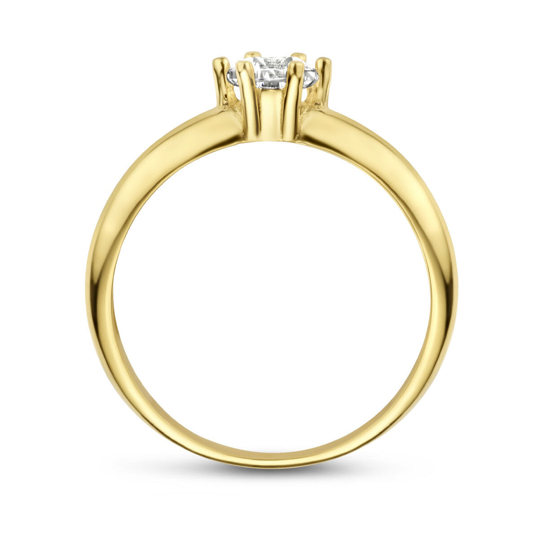Ring Zirkonia 14K Gelbgold