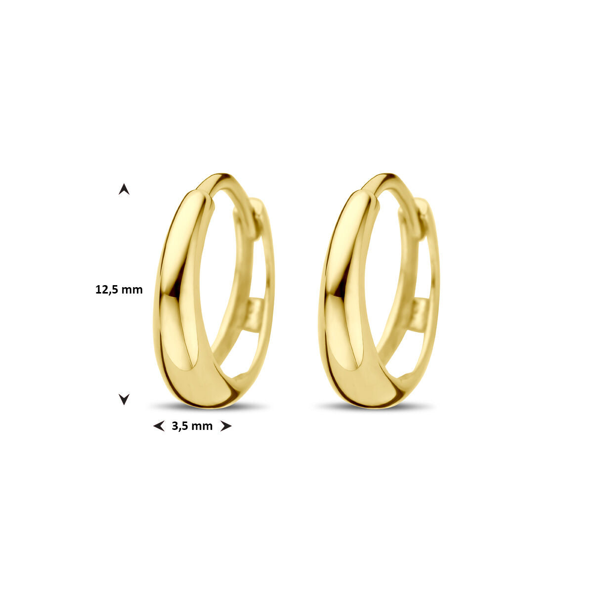 Creolen 12,5 mm 14K Gelbgold