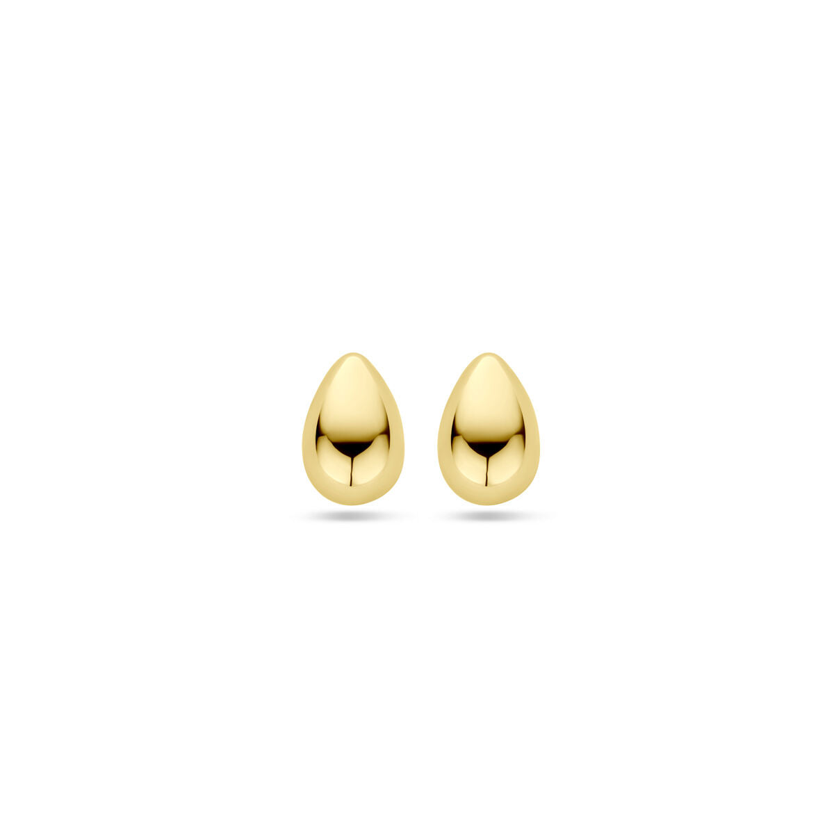 Ohrstecker in Tropfenform aus 14K Gelbgold mit einer Größe von 7,5 mm