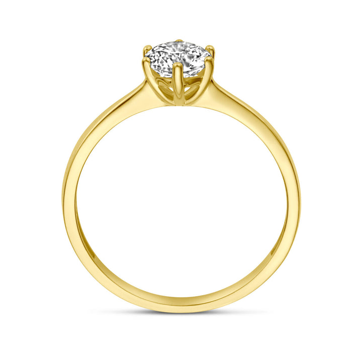 Ring Zirkonia 14K Gelbgold