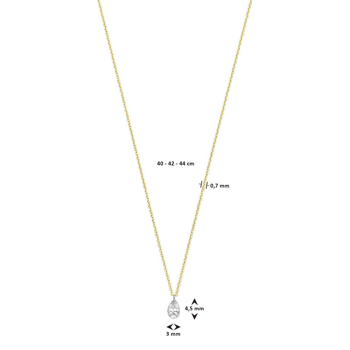 Gold Damenhalskette Diamant 18K
