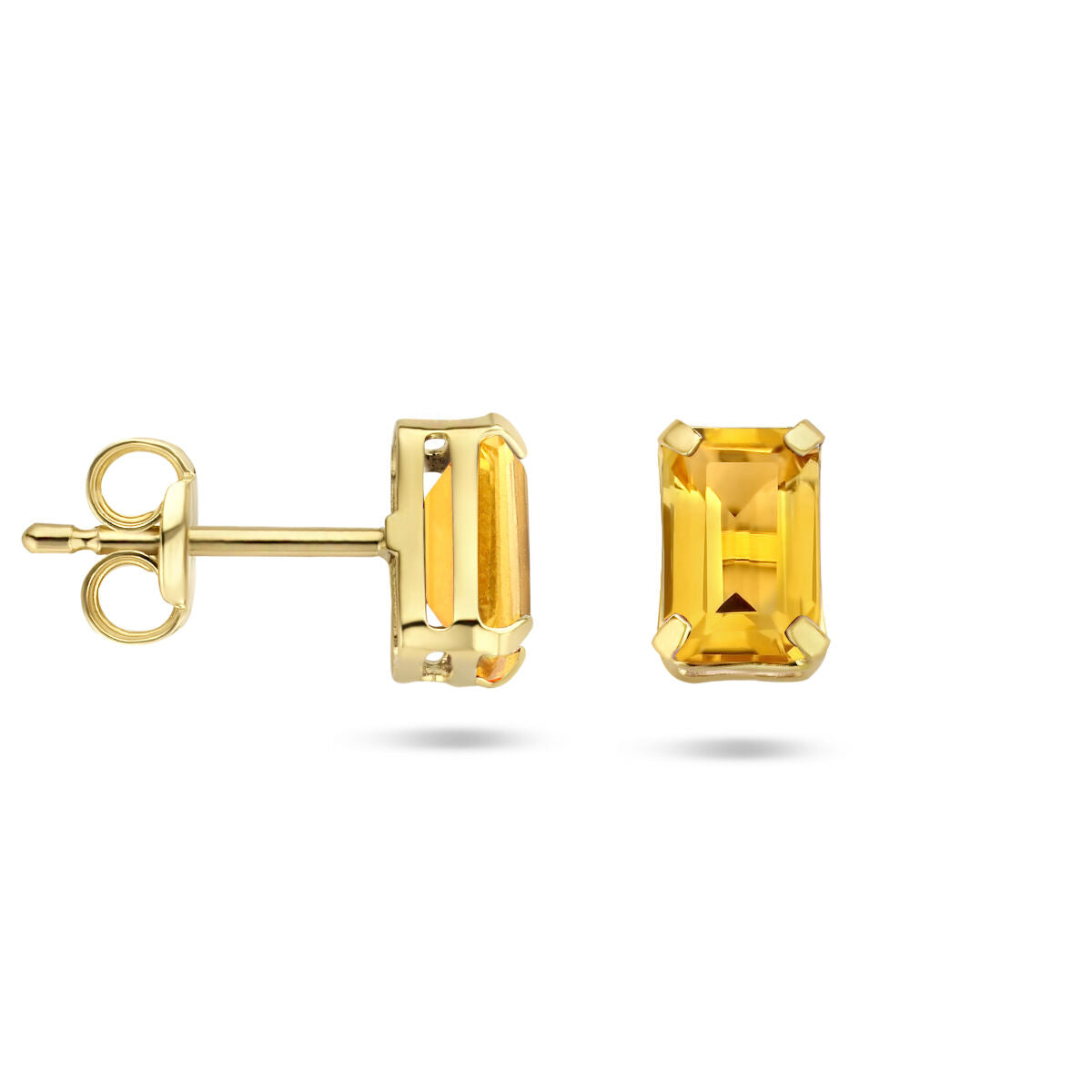 Ohrstecker Citrin 14K Gelbgold