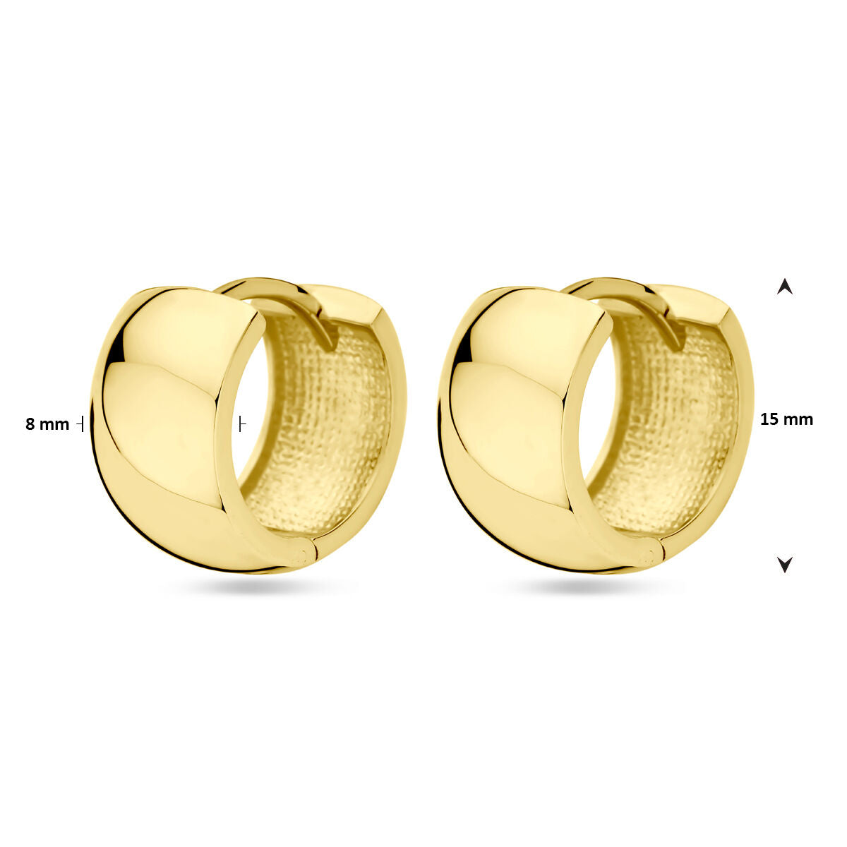 Creolen 15 mm 14K Gelbgold