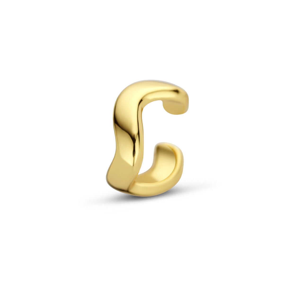 Vergoldeter Silber Ear Cuff mit feinem goldenen Detail, ohne Piercing