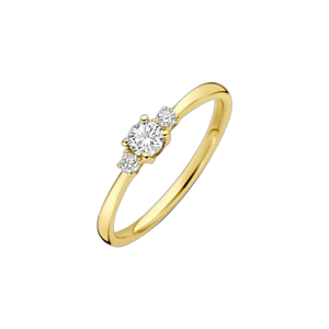 Goldring mit Labordiamant