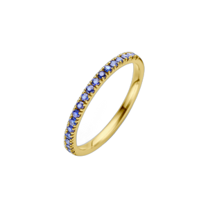 Goldring mit Saphir
