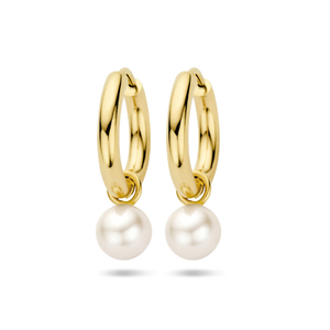 Gold-Ohrringe mit Perle