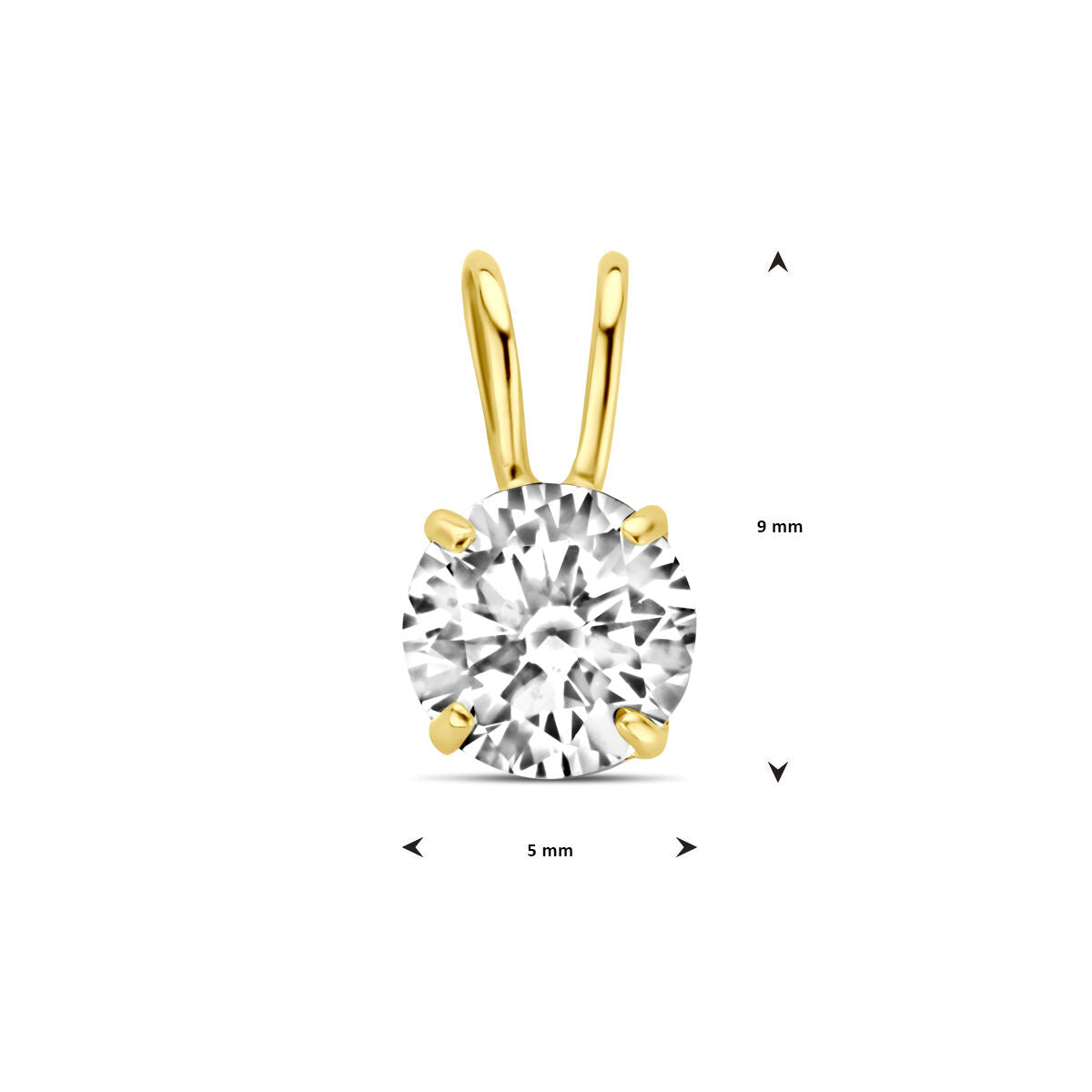 Anhänger Zirkonia 14K Gelbgold