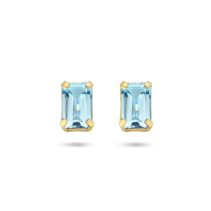 Ohrstecker Blautopas 14K Gelbgold