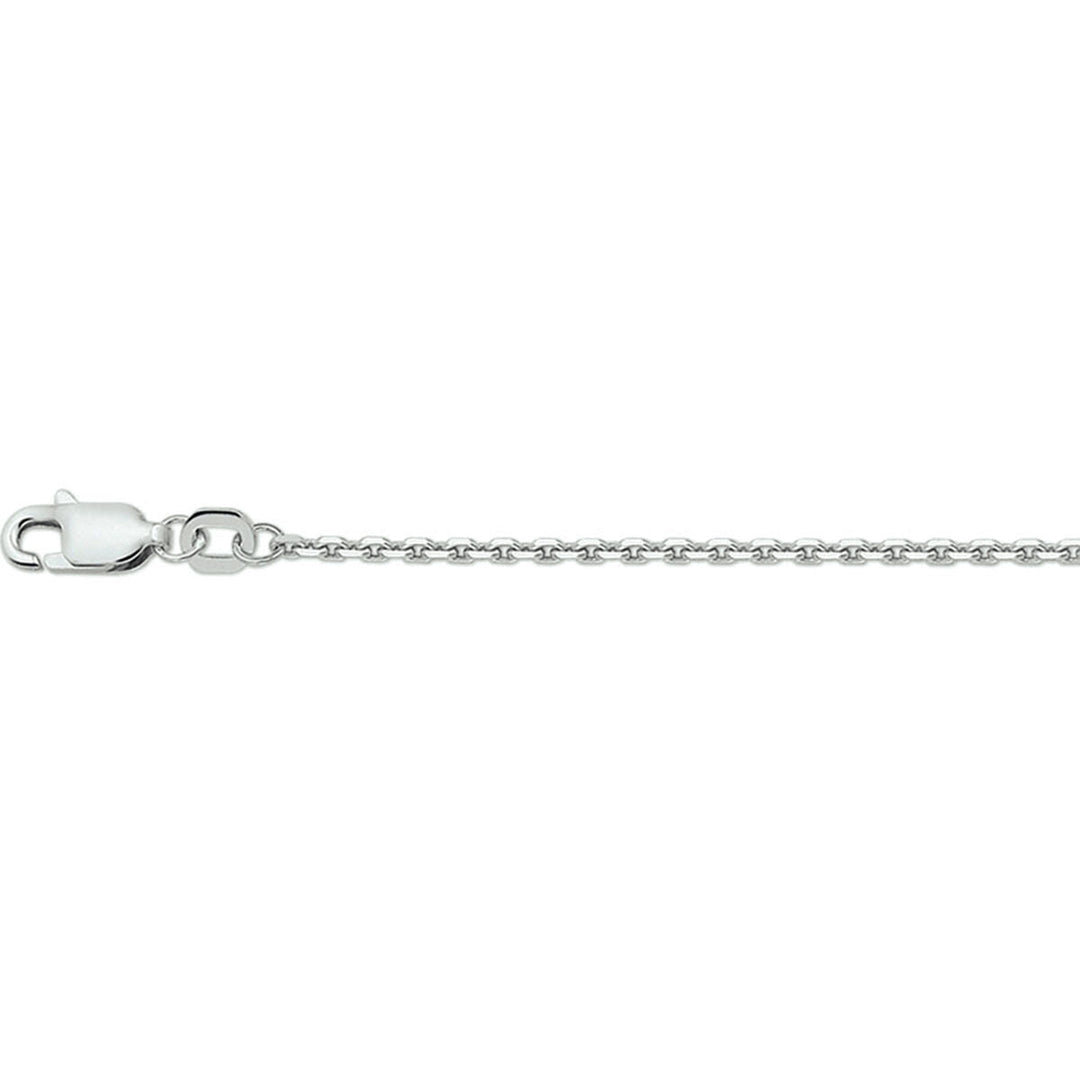Halskette Anker flach 1,6 mm 41 + 4 cm Silber rhodiniert