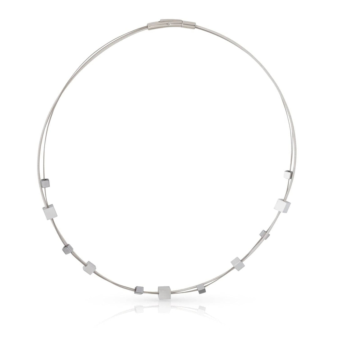 Halskette verspielte Würfel Silber C257