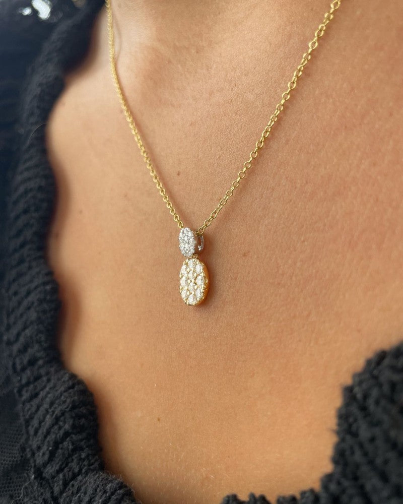 Elegante Goldkette mit 0,53ct Pavé-Diamanten