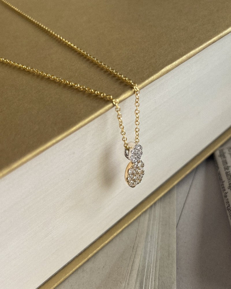 Elegante Goldkette mit 0,53ct Pavé-Diamanten