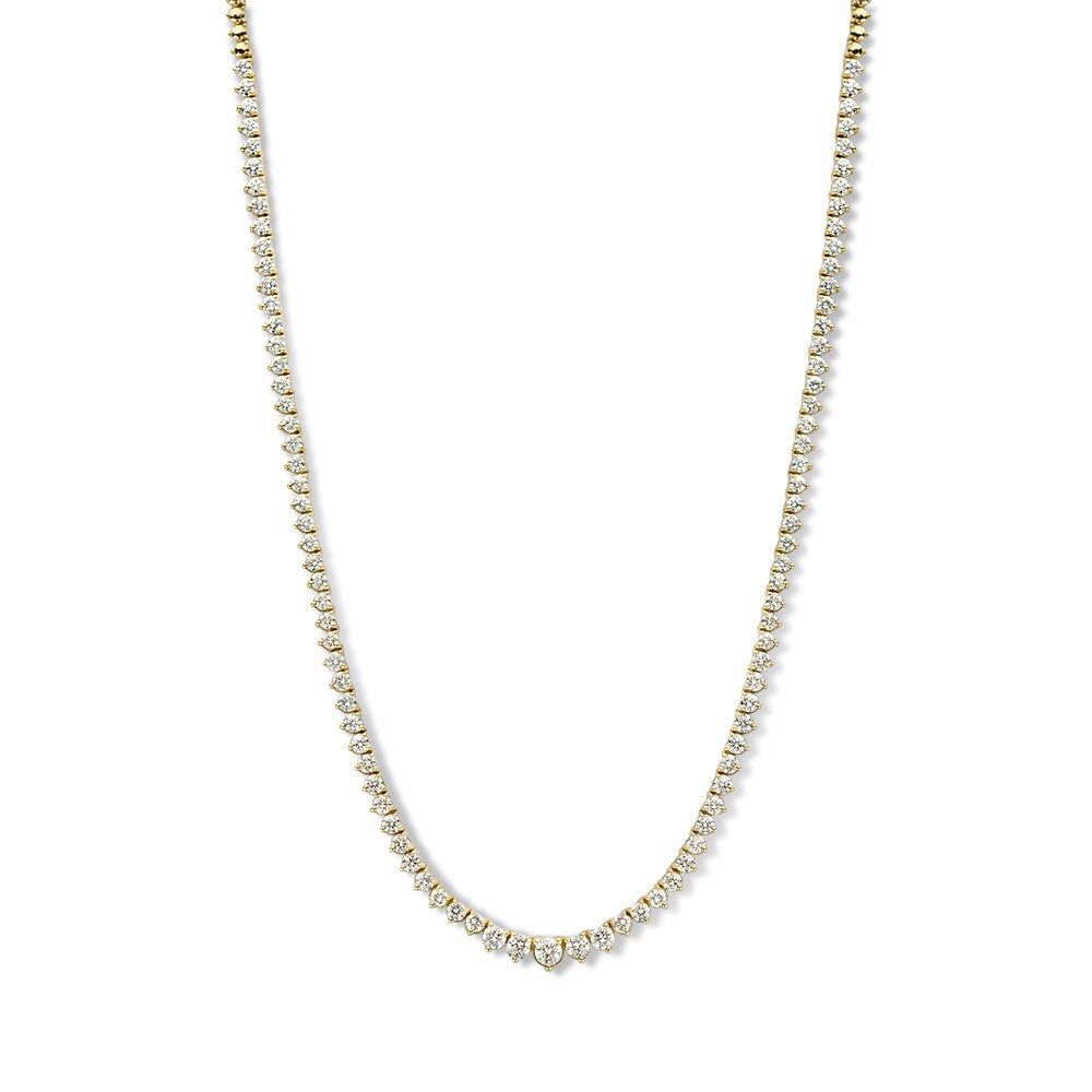 Collier aus 5,00 ct. Gelbgold mit funkelnden Edelsteinen in einer eleganten Anordnung
